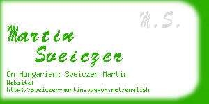 martin sveiczer business card